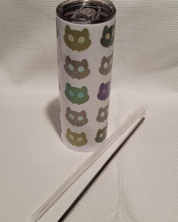 Purrito Nox Rainbow Cat Skull 20 oz Tumbler