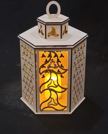 Lantern, Laser Cut, Trimaris Themed - Baltic Birch Plywood